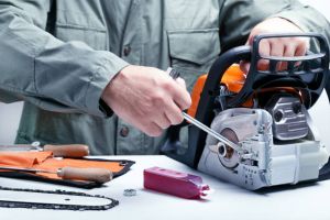 Repair of chainsaws, gasoline powered tools.