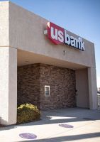Exterior view of U S Bank branch and night deposit box