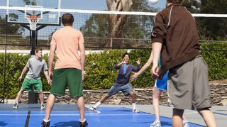 Up to 15 sports - Sport Court backyard volleyball