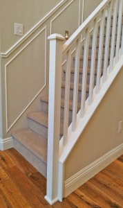 Las Vegas White Wood Handrails Staircase Railing Missioon Stair style