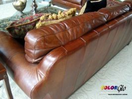 leather couch restoration by Color Glo